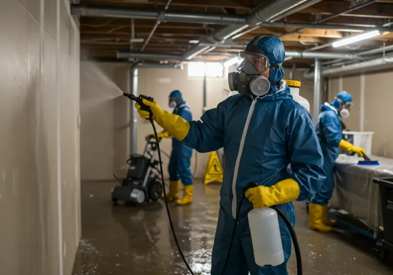 Basement Sanitization and Antimicrobial Treatment process in Poway, CA