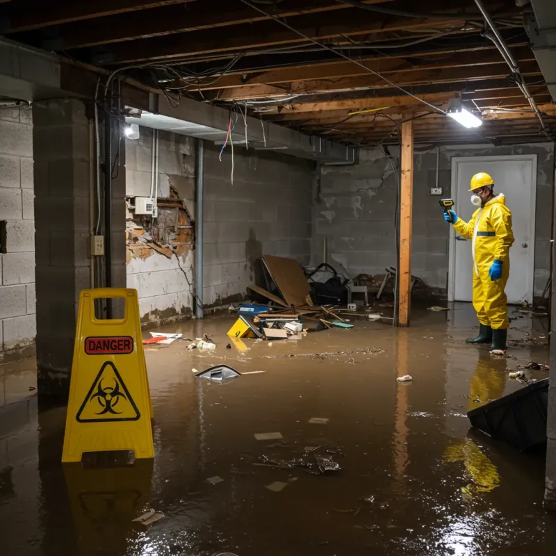 Flooded Basement Electrical Hazard in Poway, CA Property